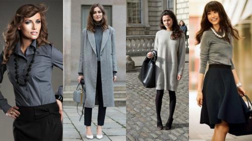 Сочетание цветов с серым в одежде. С какими цветами сочетается серый цвет в одежде