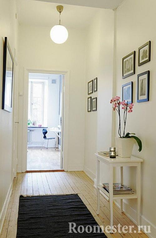 Перепланировка трехкомнатной квартиры с длинным коридором. Стиль для узкого коридора