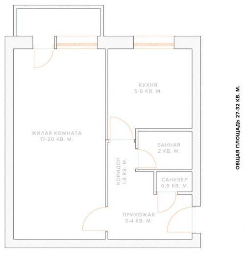 Варианты перепланировки трехкомнатной квартиры в хрущевке. Варианты перепланировки 1-комнатной хрущевки 04 Варианты перепланировки трехкомнатной квартиры в хрущевке. Варианты перепланировки 1-комнатной хрущевки 04