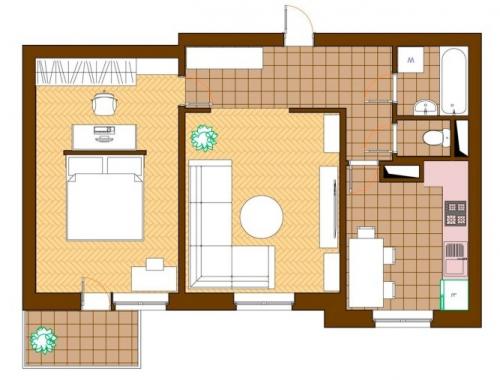 Планировка 2-х комнатной квартиры в 5 этажном доме. Планировка двухкомнатной квартиры: 13 оптимальных вариантов