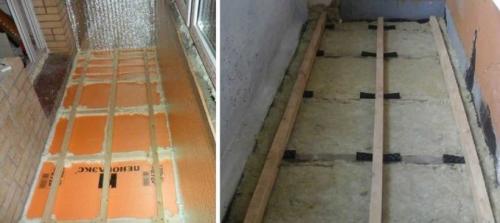 Как сделать пол на балконе в новостройке. Высота лаг и толщина утеплителя