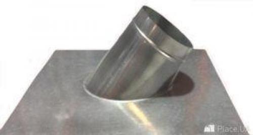 Монтаж трубы дымохода через профлист. Примыкание профнастила к трубе прямоугольного сечения 19