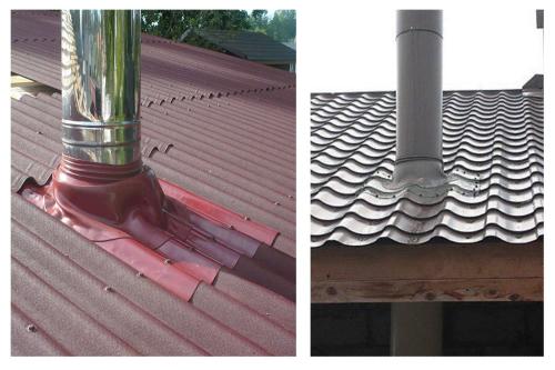 Отделка круглой трубы на крыше. Заделываем крышу вокруг трубы дымохода: инструкция