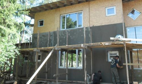 Стена каркасного дома в разрезе. Стена каркасного дома